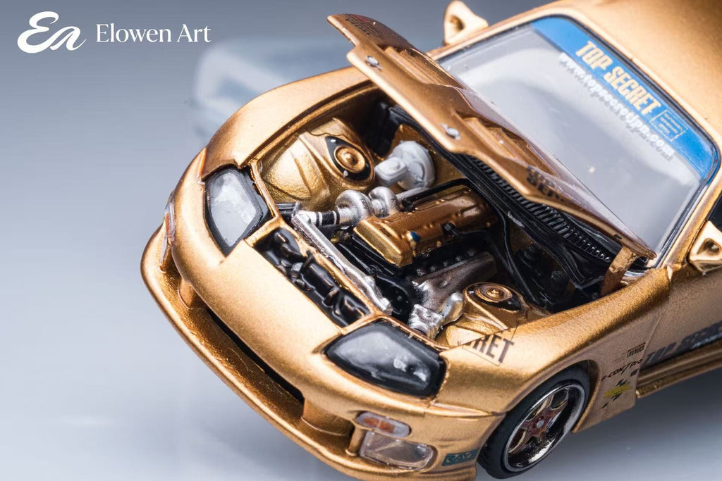 (Coming Soon) ELOWENART 1:64 TopSecret A80 Supra MK4 Gold