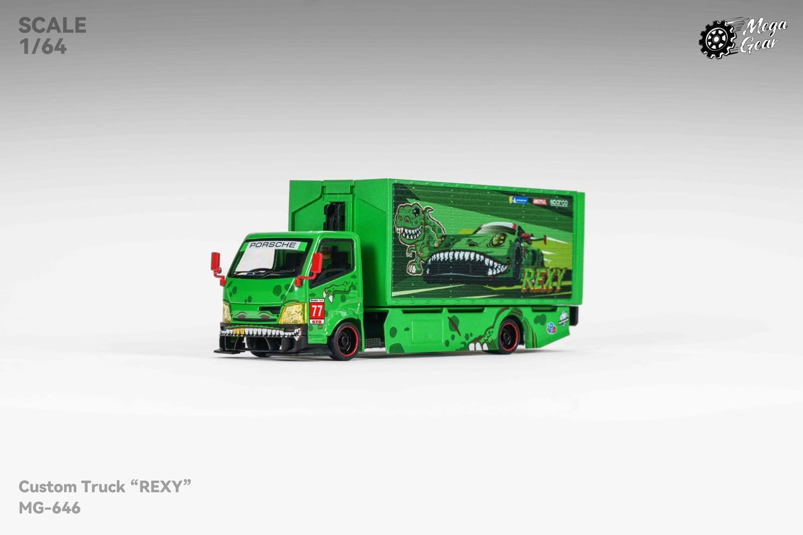 (Coming Soon) MEGAGEAR 1/64 Custom Truck Diecast - "Rexy" livery