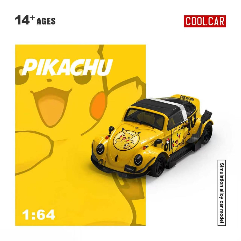 (Coming Soon) COOLCAR 1:64 Beetle Pikachu livery Simulation Diecast Model