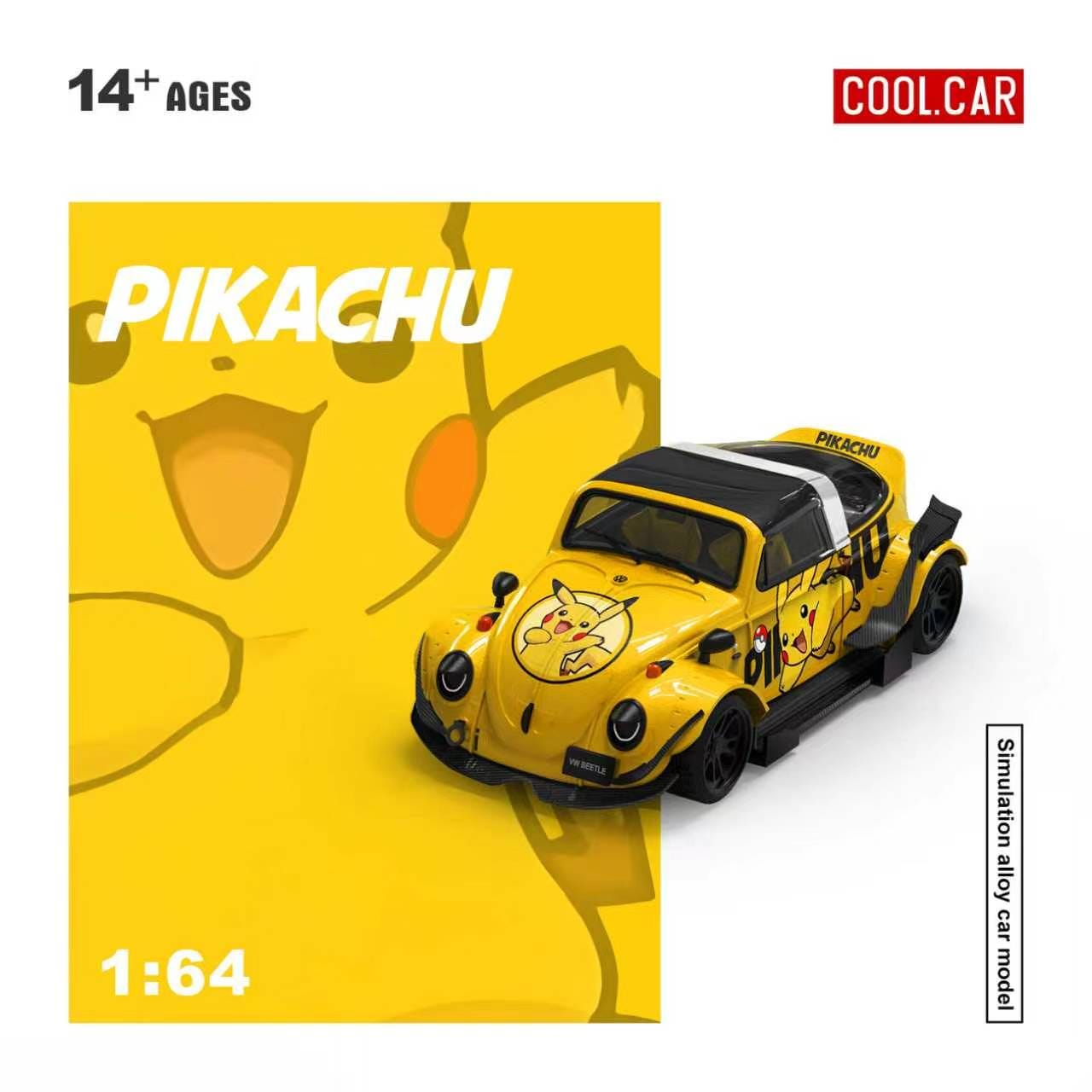 (Coming Soon) COOLCAR 1:64 Beetle Pikachu livery Simulation Diecast Model