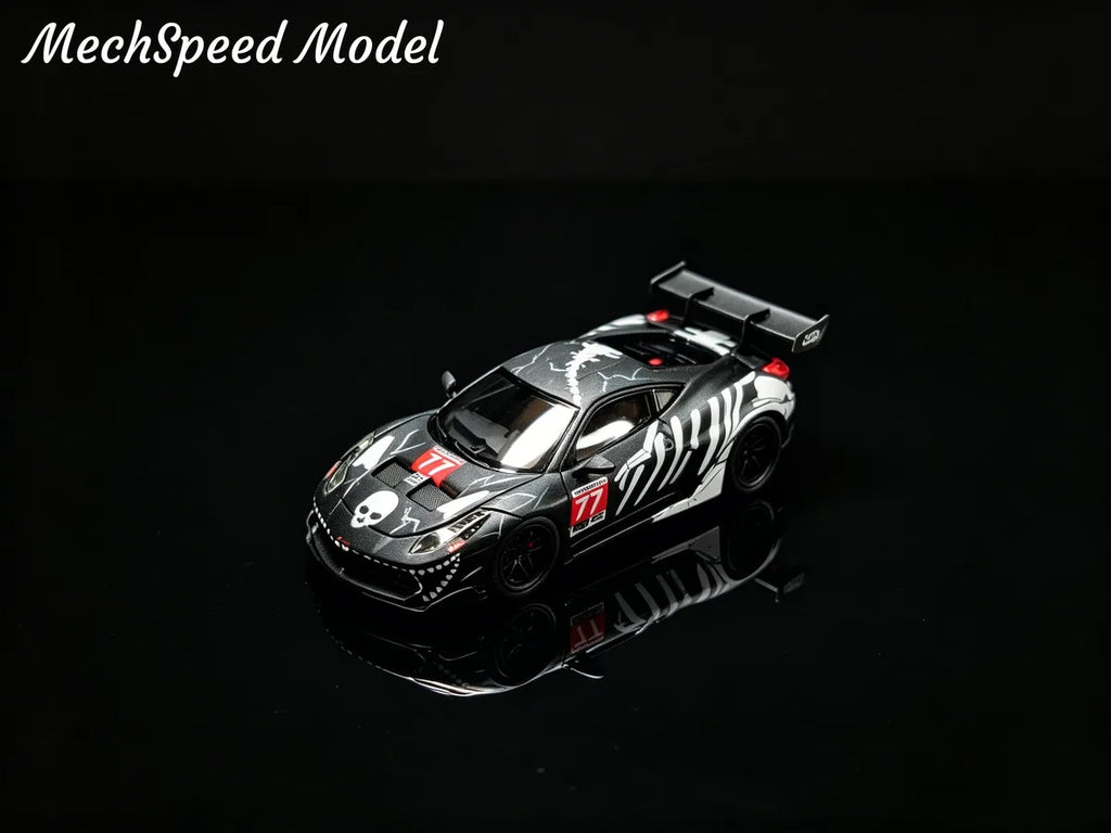 (Coming Soon) MECHSPEED 1:64 (RESIN) LB458GT Wing Modified Matte Black Version Model - Bone Dragon