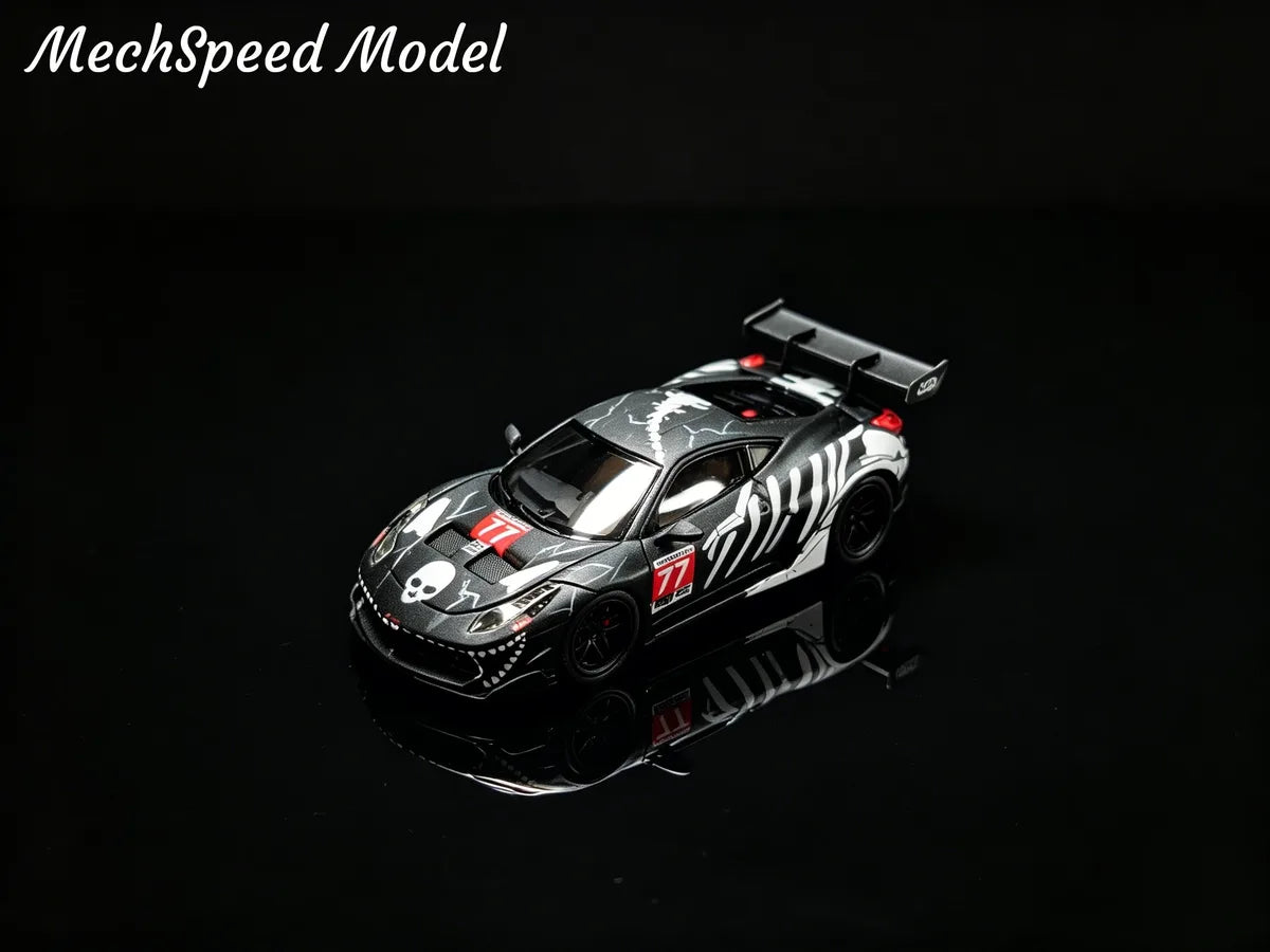 (Coming Soon) MECHSPEED 1:64 (RESIN) LB458GT Wing Modified Matte Black Version Model - Bone Dragon
