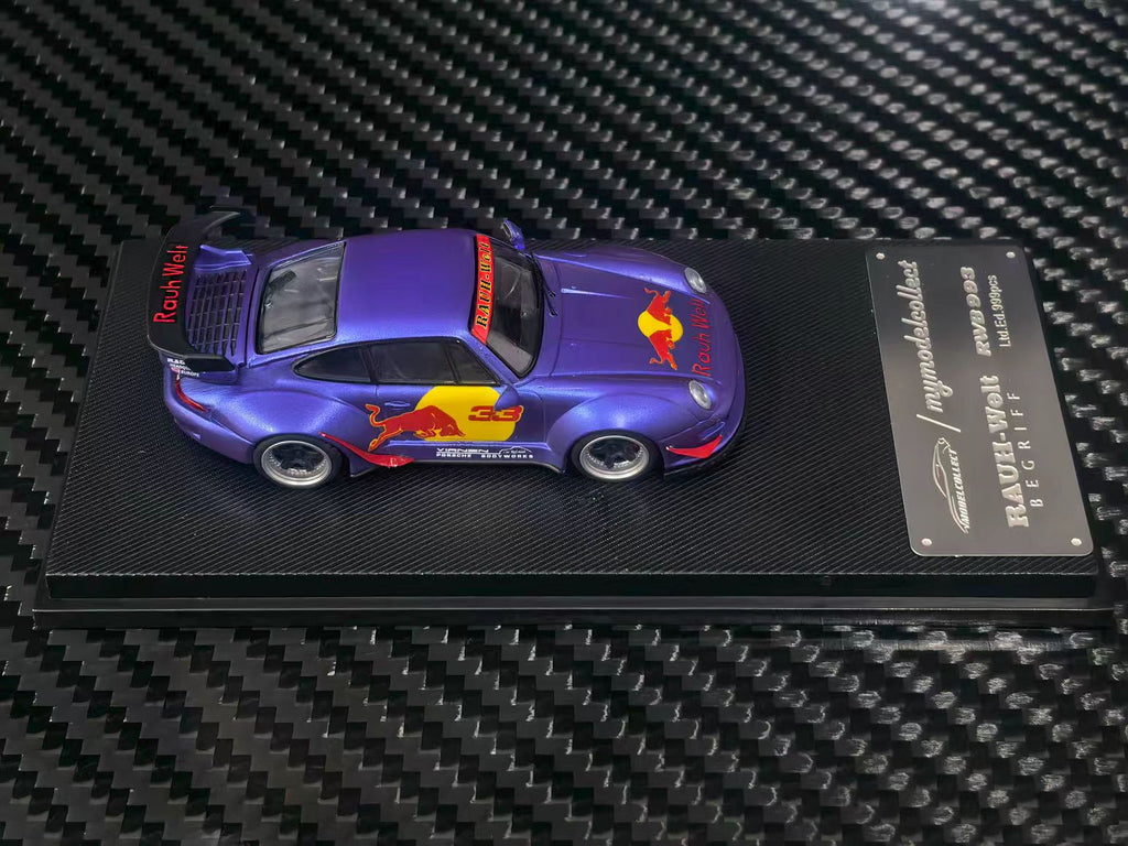 (Coming Soon) MYMODELCOLLECT 1:64 RWB993 High Wing Matte Purple Red Bull Livery