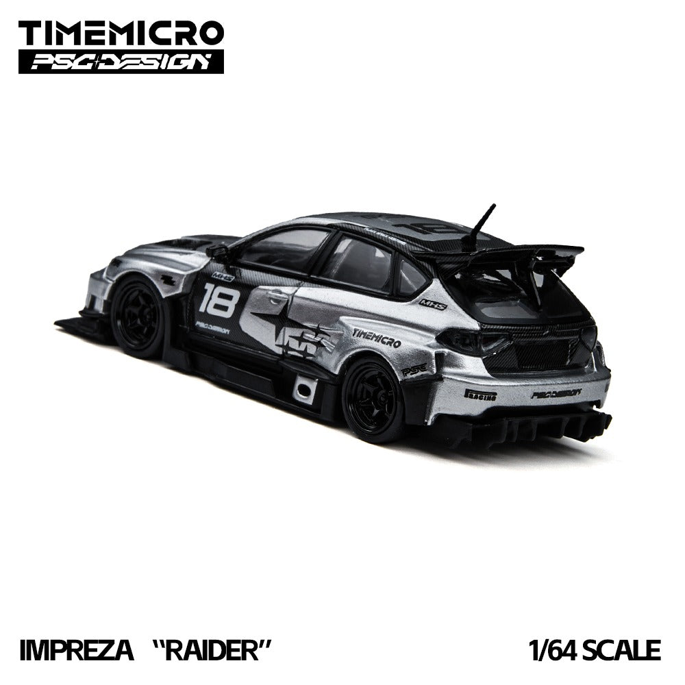 (Coming Soon) TIMEMICRO x PSC DESIGN 1/64 Subaru Impreza "Raider" - Silver