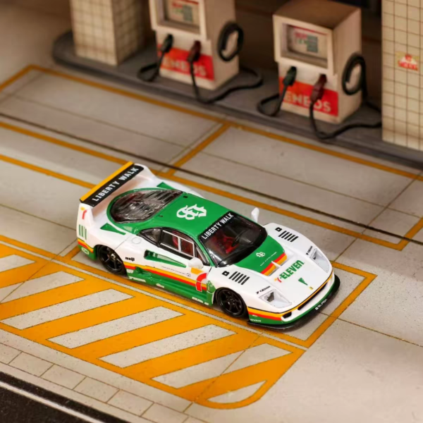 (Coming Soon) Ghost Player 1/64 F40 LBWK " 7 Eleven" White Racing