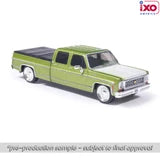 (Coming Soon) IXOAMERICA 1:64 1974 Chevrolet Cheyenne Super C10 Crew Cab Fleetside - Lime Green Metallic - Lowered