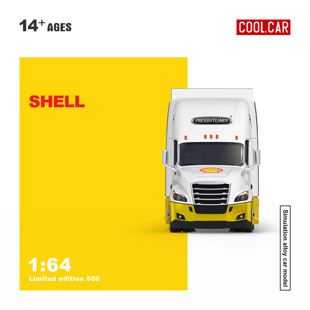 COOLCAR 1:64 Shell Livery Freightliner Container Truck