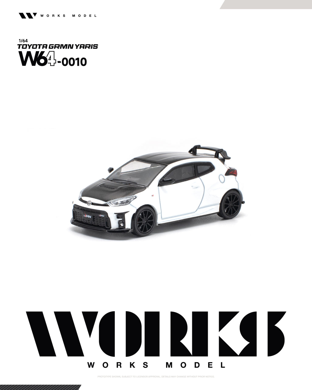 (Coming Soon) WORKS 1/64 Toyota GRMN Yaris WHITE