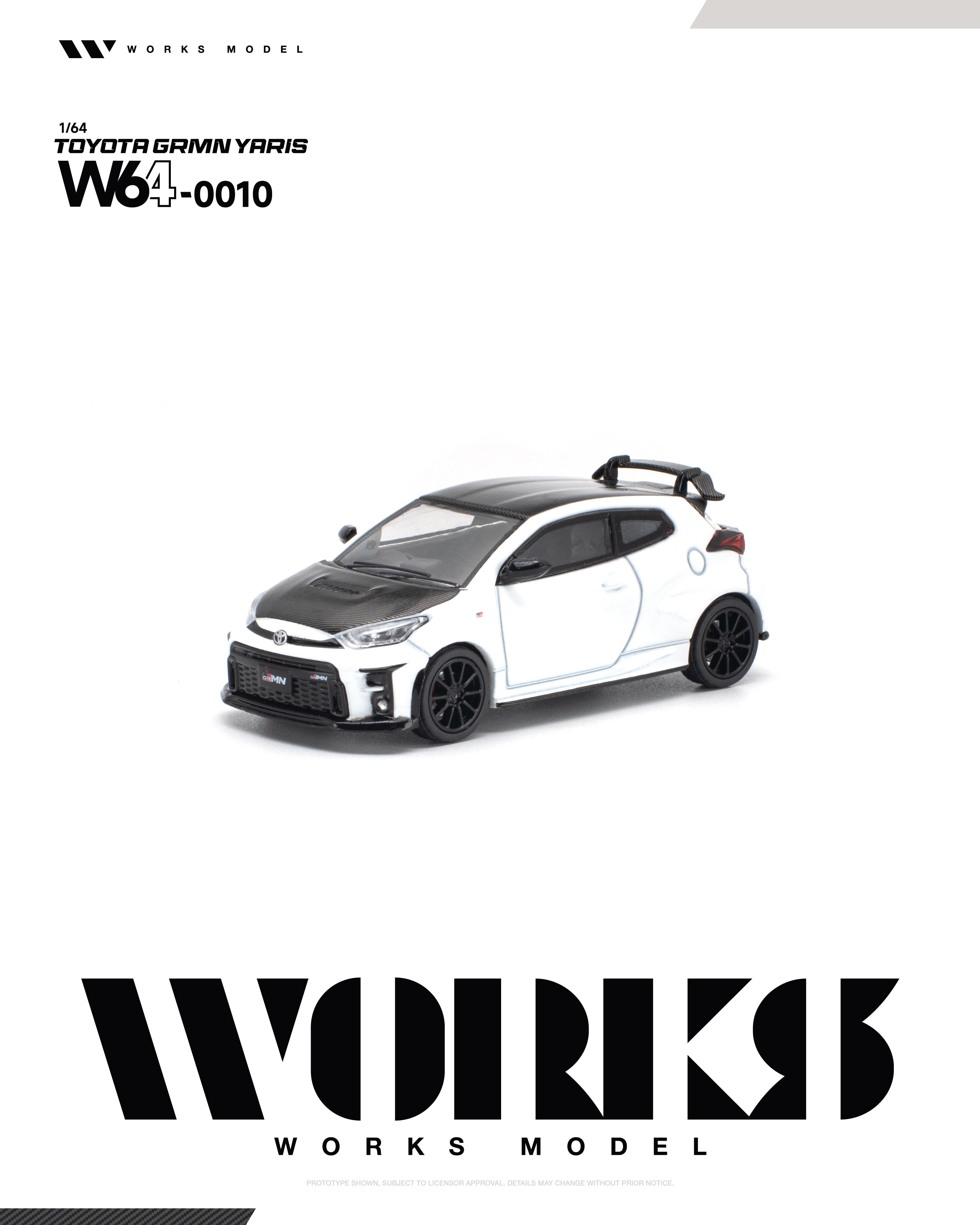 (Coming Soon) WORKS 1/64 Toyota GRMN Yaris WHITE