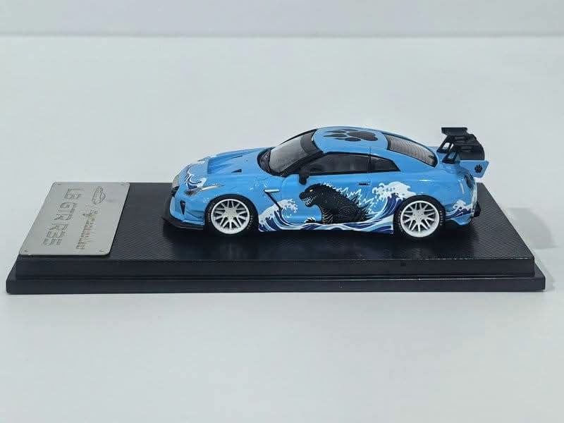 (Coming Soon) MYMODELCOLLECT 1:64 LB GTR R35 1.5 - Blue Godzilla