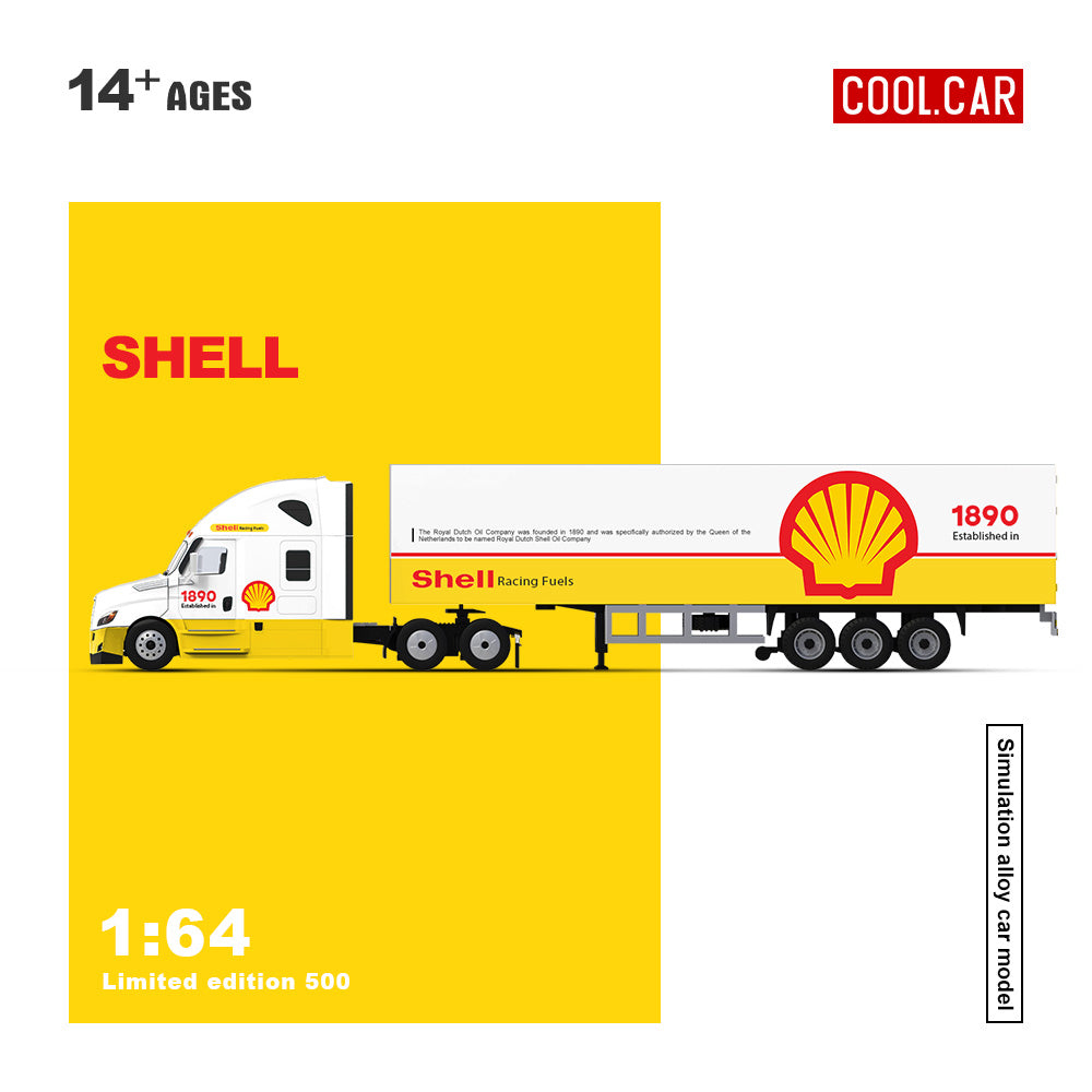 COOLCAR 1:64 Shell Livery Freightliner Container Truck