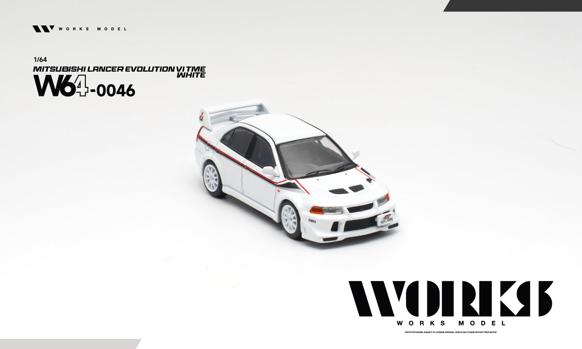 (Coming Soon) WORKS 1/64 MITSUBISHI LANCER EVOLUTION VI TOMMI MAKINEN WHITE