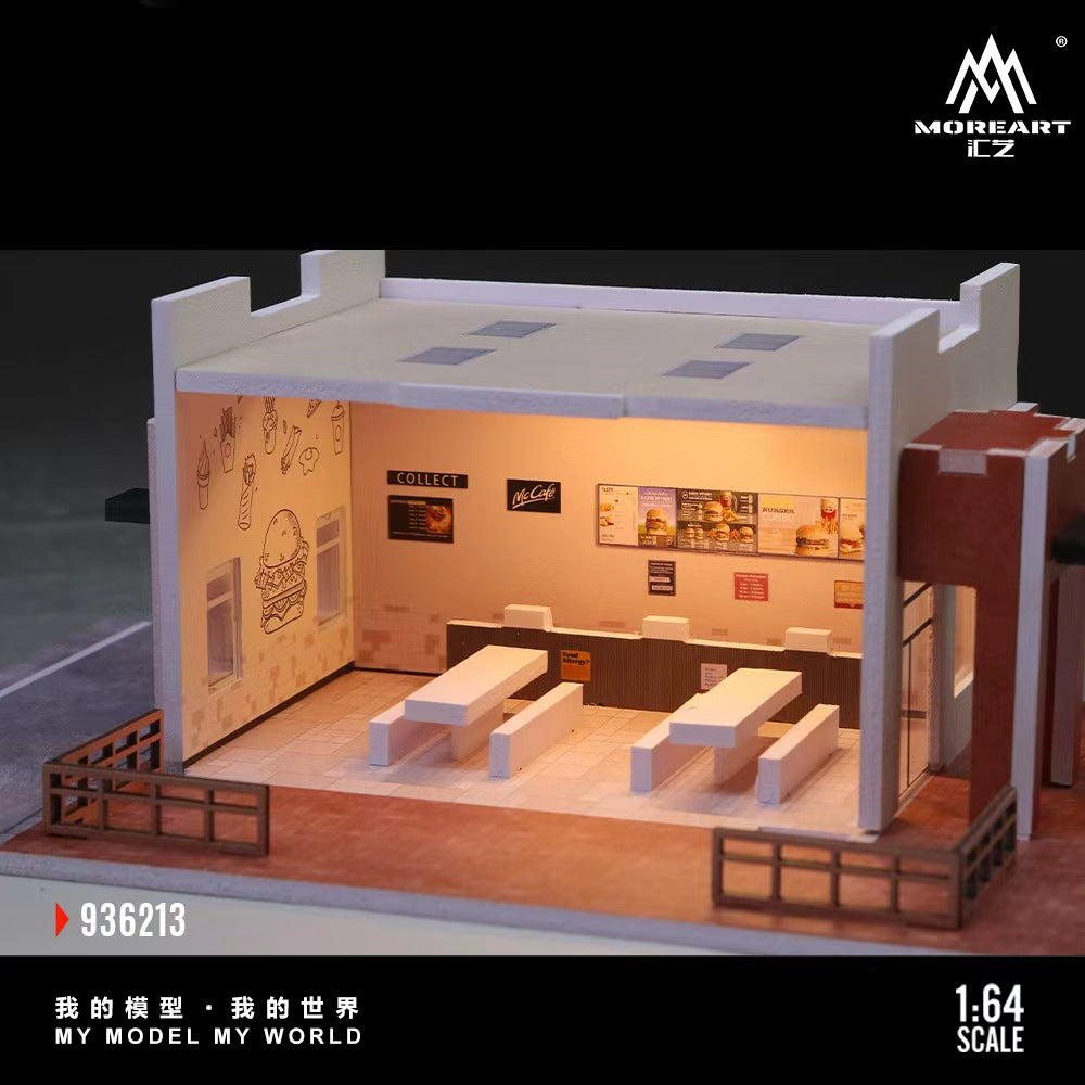 (Coming Soon) MOREART 1:64 MCDONALD'S With the Blue Logo Scene
