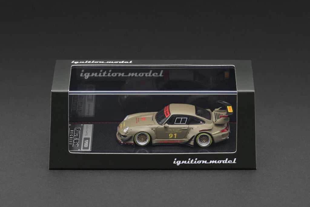 IGNITION MODEL Porsche Rauh-Welt Begriff RWB 993 Matte Green 1/64 scale