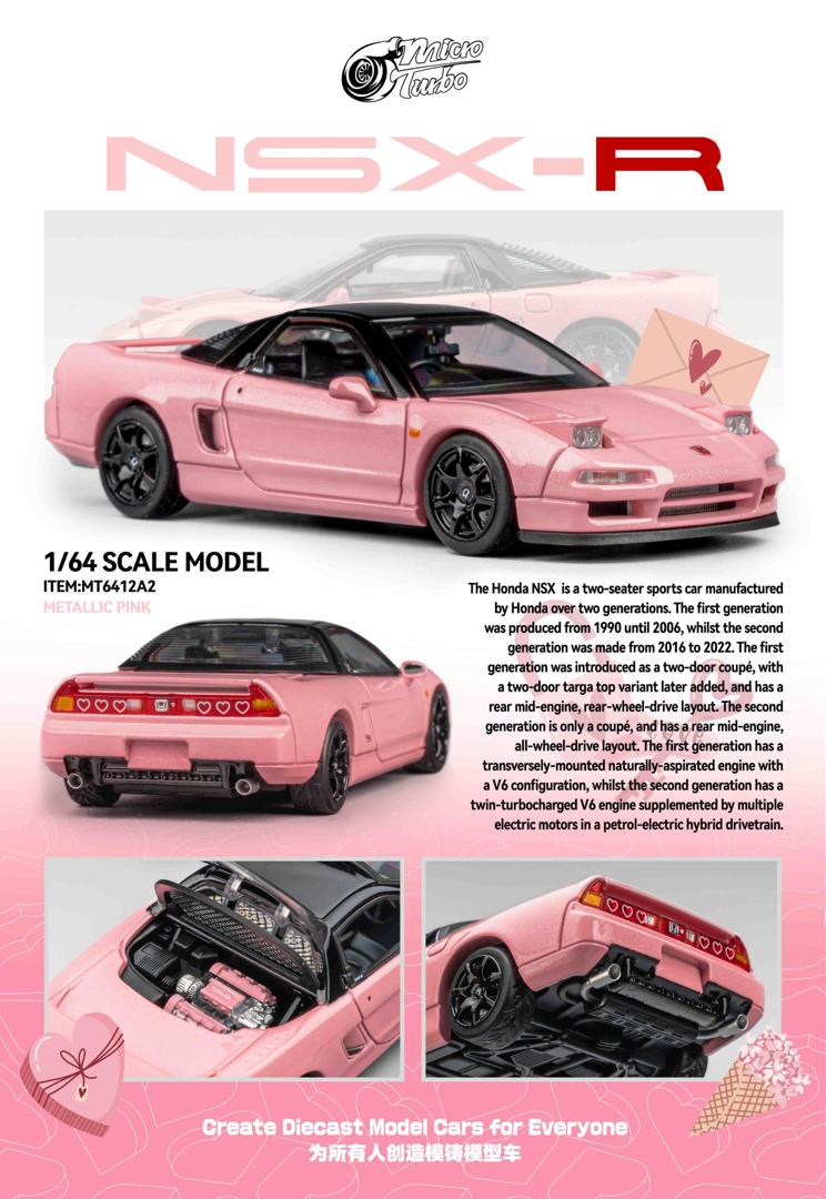 (Coming Soon) MICROTURBO 1/64 Custom NSX-R NA1 - Metallic Pink