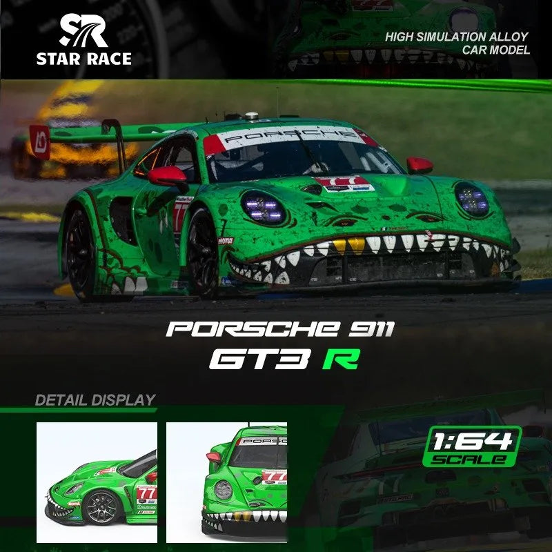 (Coming Soon) STARRACE 1:64 Porsche 911 GT3 T-Rex Number 77