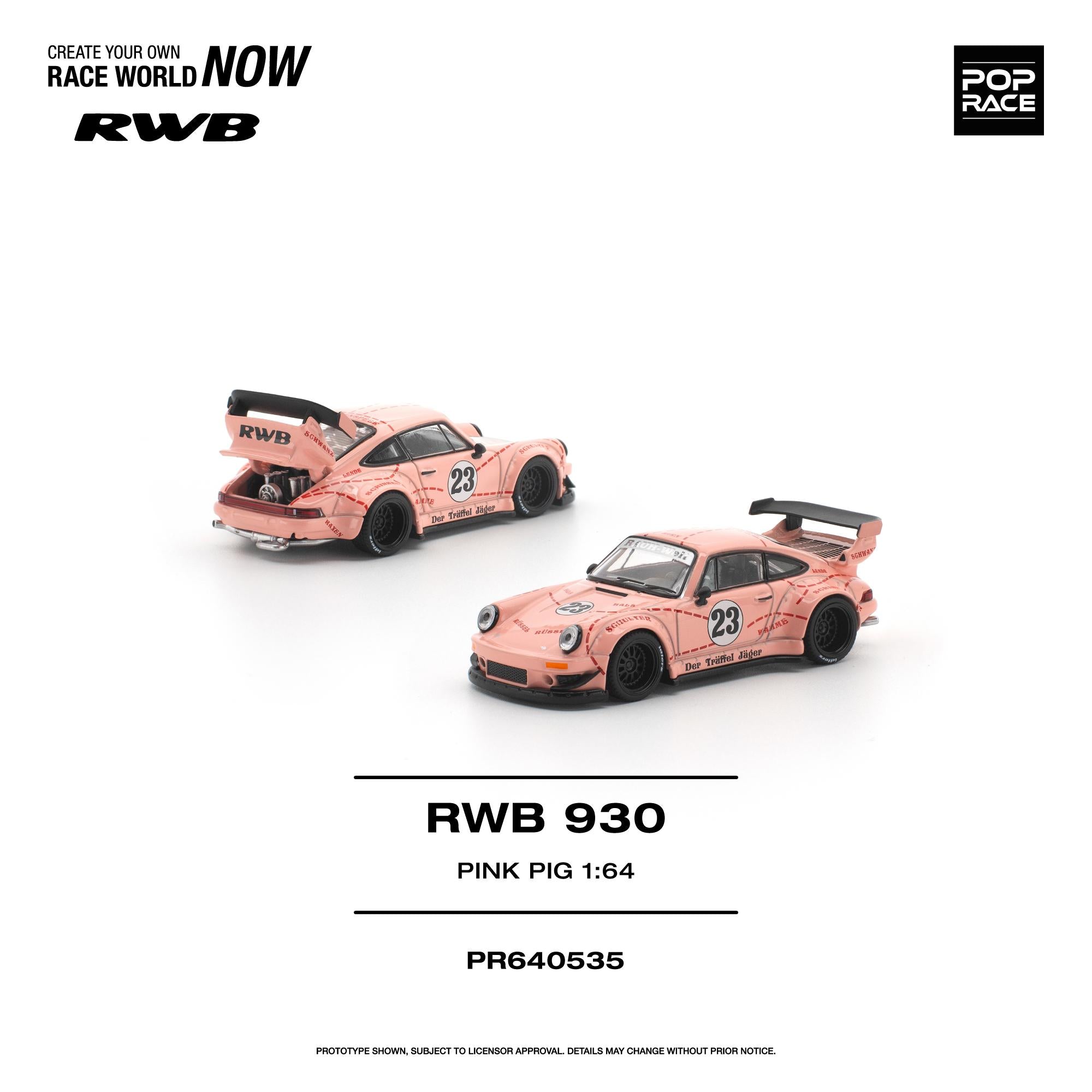 (Pre-order) POPRACE 1/64 RWB 930 "PINK PIG"