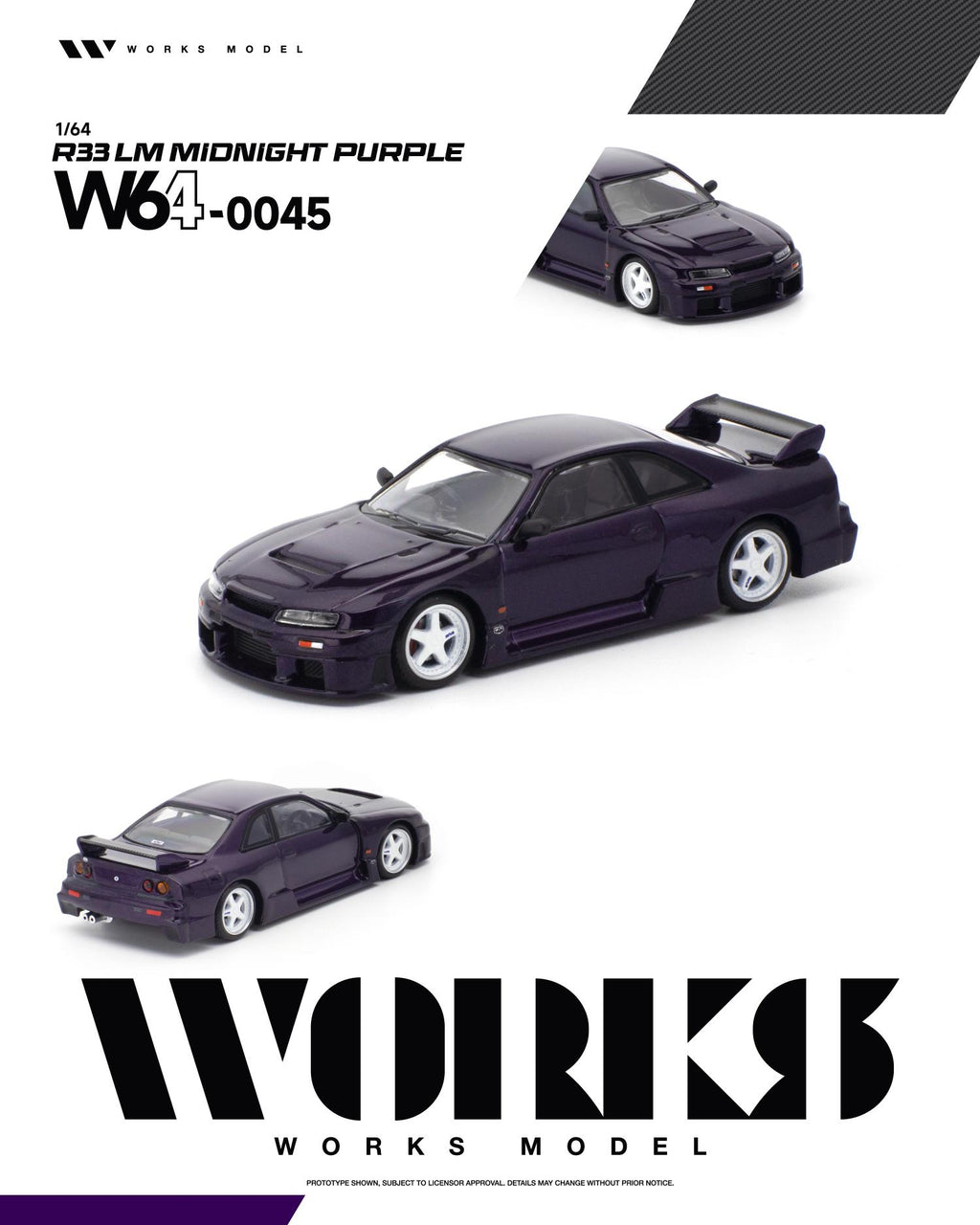 (Coming Soon) WORKS 1/64 R33 LM MIDNIGHT PURPLE