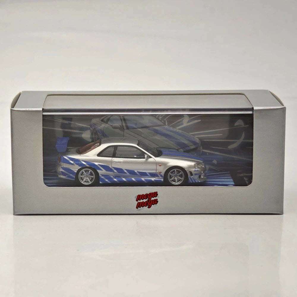 (Coming Soon) MEGAMEGA 1:64 Nissan Skyline GT-R R34 - 2 Fast 2 Furious livery