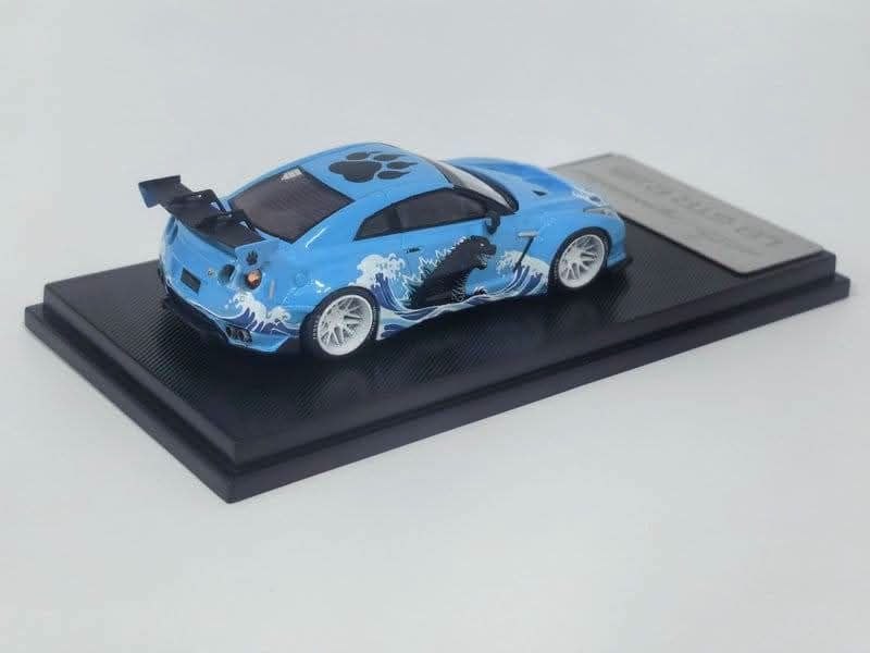 (Coming Soon) MYMODELCOLLECT 1:64 LB GTR R35 1.5 - Blue Godzilla
