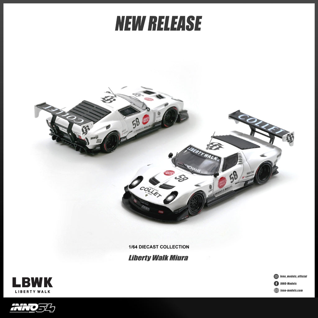 (Coming Soon) INNO64 1/64 LB-Silhouette WORKS Miura GT **CHASE CARS ARE RANDOMLY PACKED**