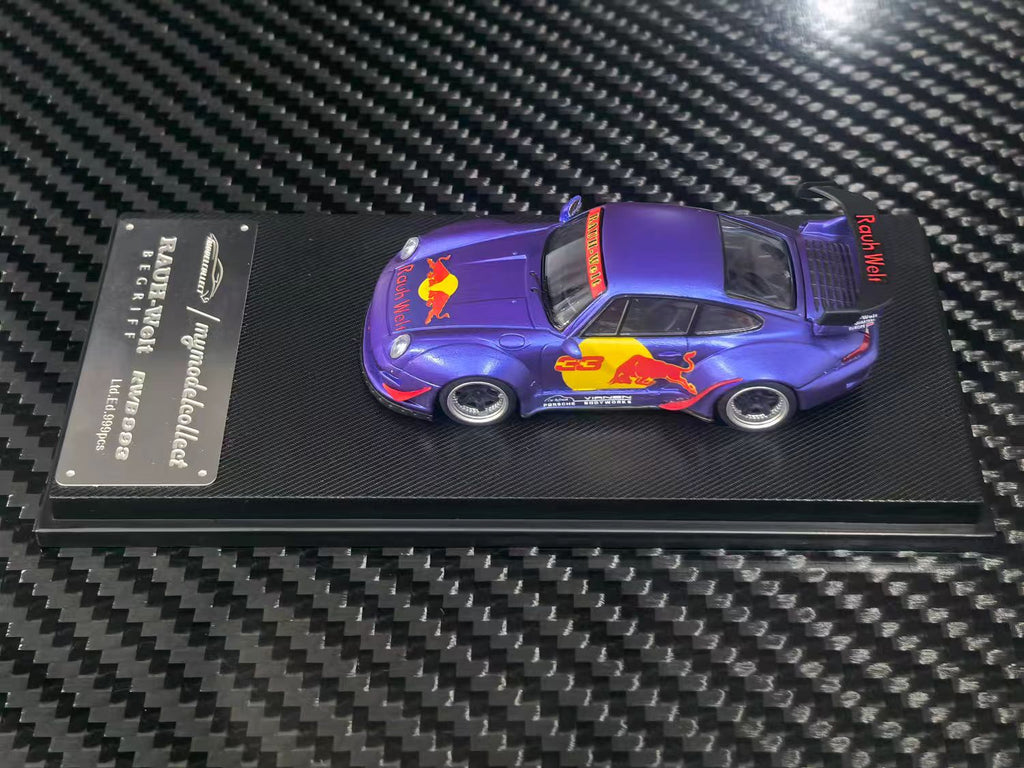 (Coming Soon) MYMODELCOLLECT 1:64 RWB993 High Wing Matte Purple Red Bull Livery