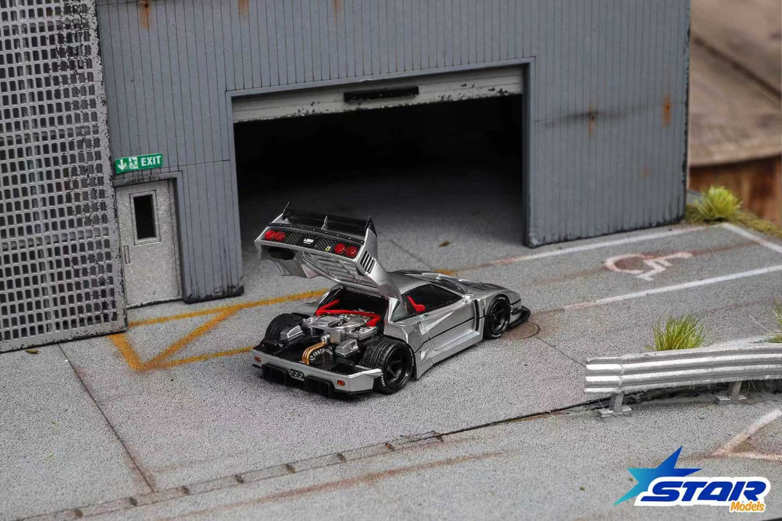 (Coming Soon) STAR MODEL 1:64 Supercar F40 LB-Works Wide-Body Modified Diecast Model - Silver