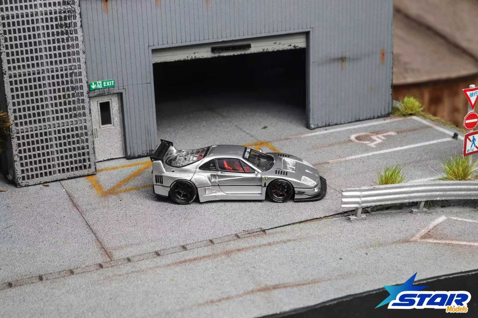 (Coming Soon) STAR MODEL 1:64 Supercar F40 LB-Works Wide-Body Modified Diecast Model - Silver