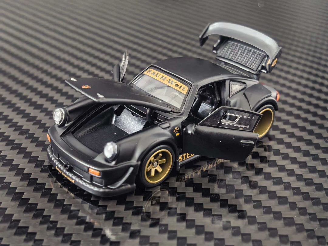 (Coming Soon) HG Model 1:64 Porsche RWB930 STELLA ARTOIS-Matte Black Livery
