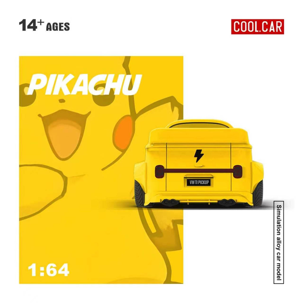 (Coming Soon) COOLCAR 1:64 VW T1 Pickup Pikachu Livery Diecast