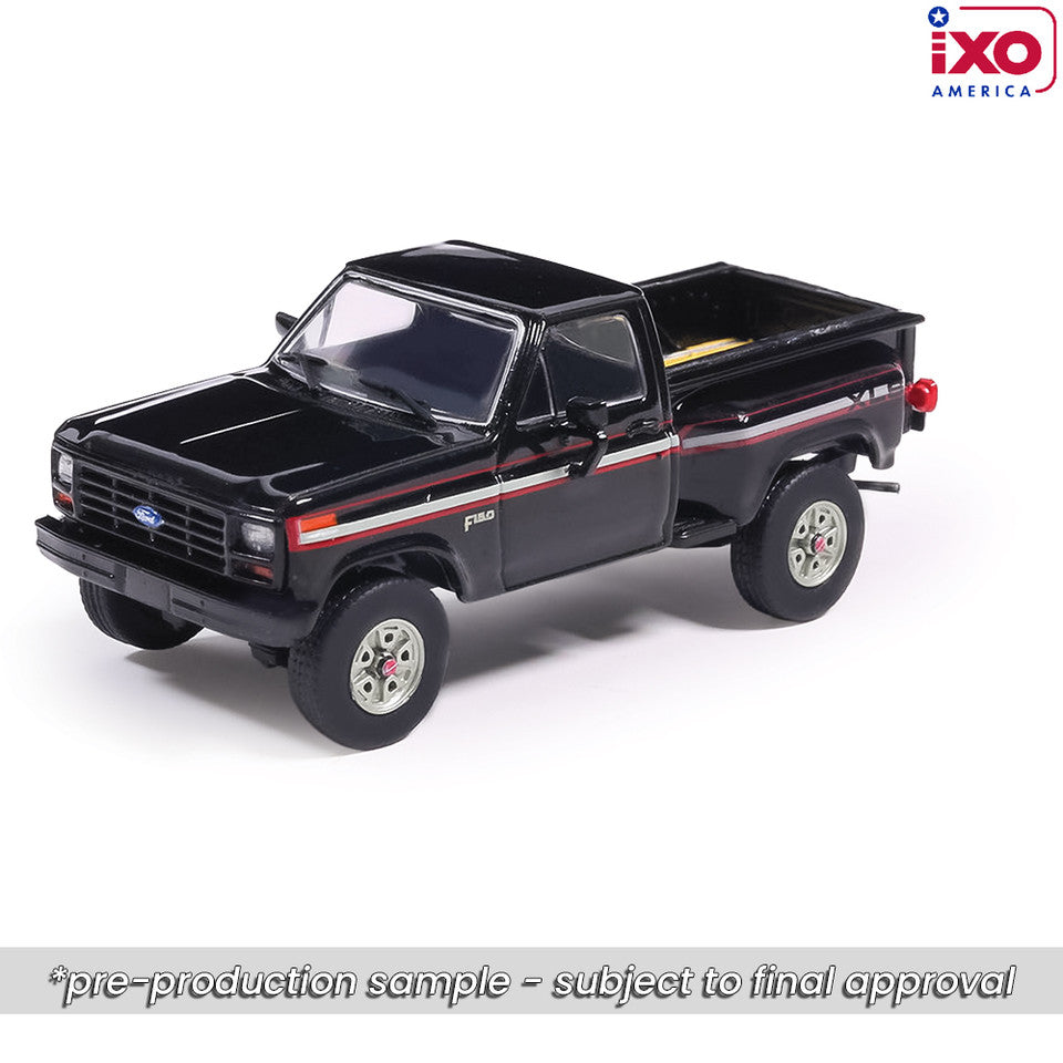 (Coming Soon) IXOAMERICA 1:64 1983 Ford F-150 XLS Flareside 4x4 - Raven Black