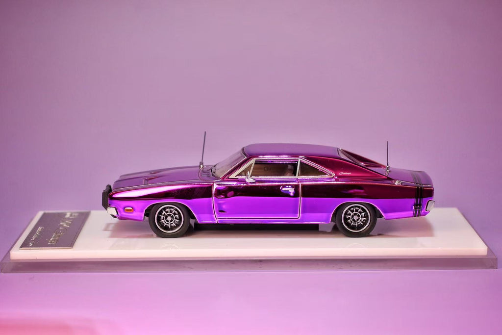 (Coming Soon) LSMODEL 1/64 1969 Dodge Charger - Chrome Purple