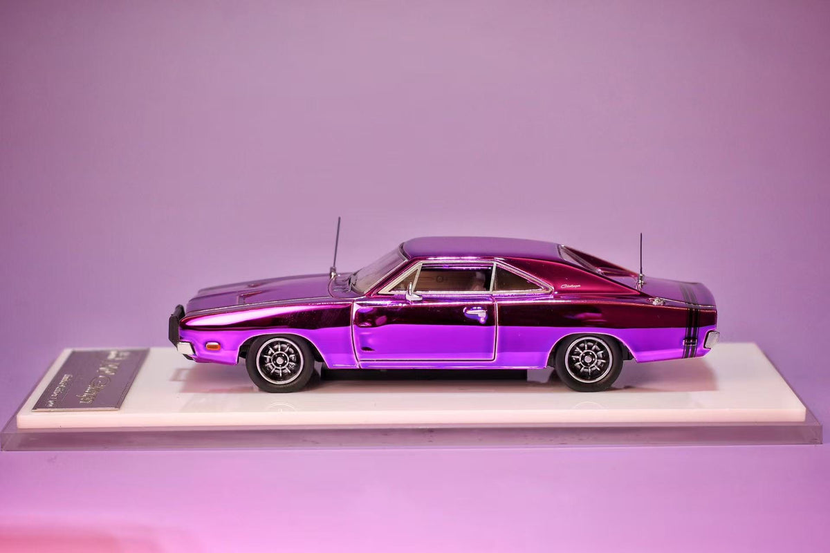 (Coming Soon) LSMODEL 1/64 1969 Dodge Charger - Chrome Purple