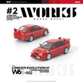 (Coming Soon) WORKS 1/64 Mitsubishi Lancer Evolution VI Tommi Makinen Red