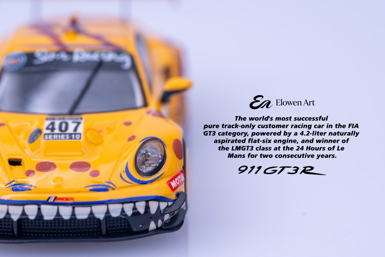 (Coming Soon) ELOWENART 1:64 Porsche 911 GT3 - Yellow Dragon