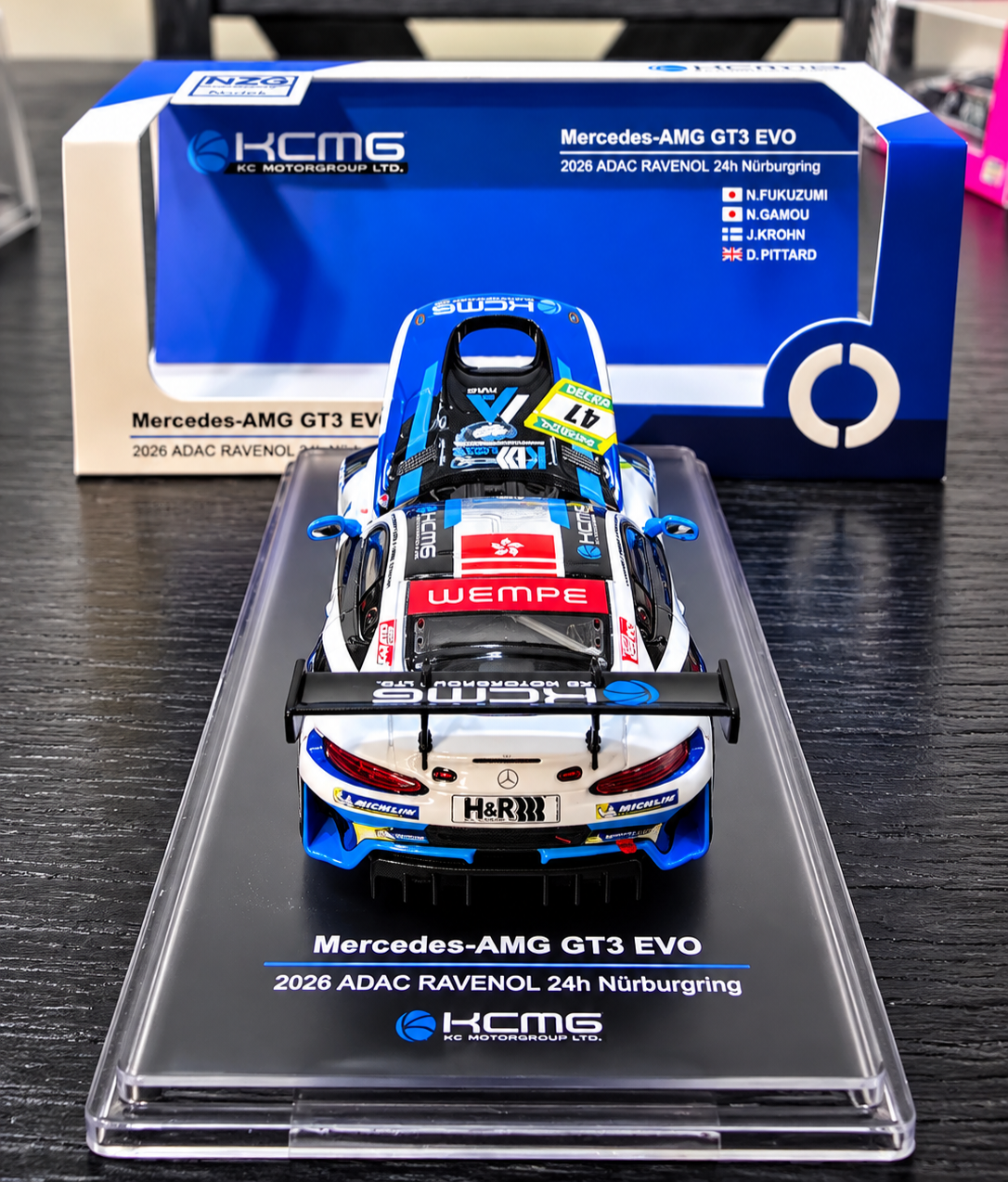 KILOWORKS 1/64 AMG GT3 #47 EVO KCMG 2026 Nürburgring 24H Hong Kong Toycar Salon Exclusive