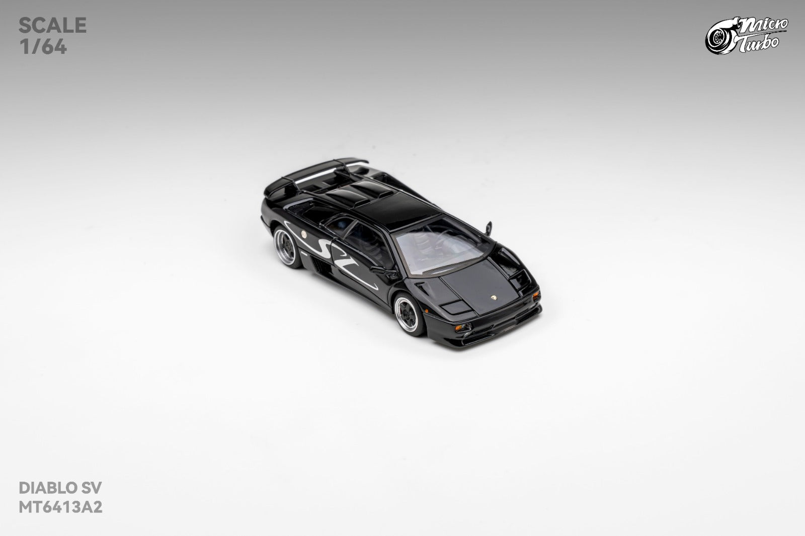 (Coming Soon) MICROTURBO 1/64 Lamborghini Diablo SV - Metallic Black