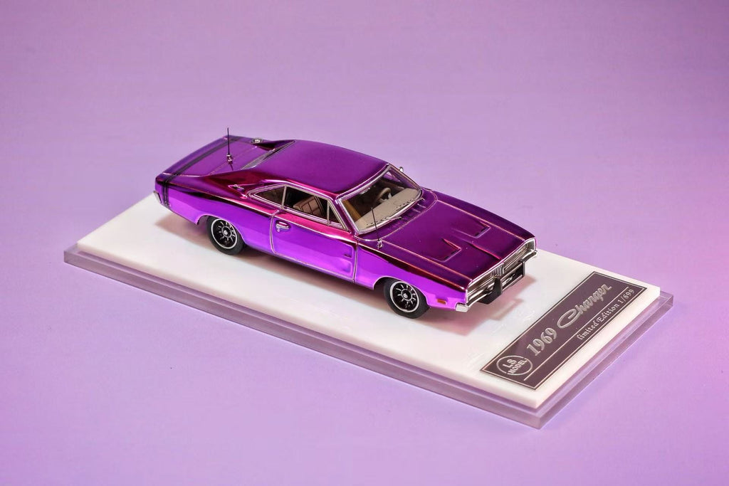 (Coming Soon) LSMODEL 1/64 1969 Dodge Charger - Chrome Purple