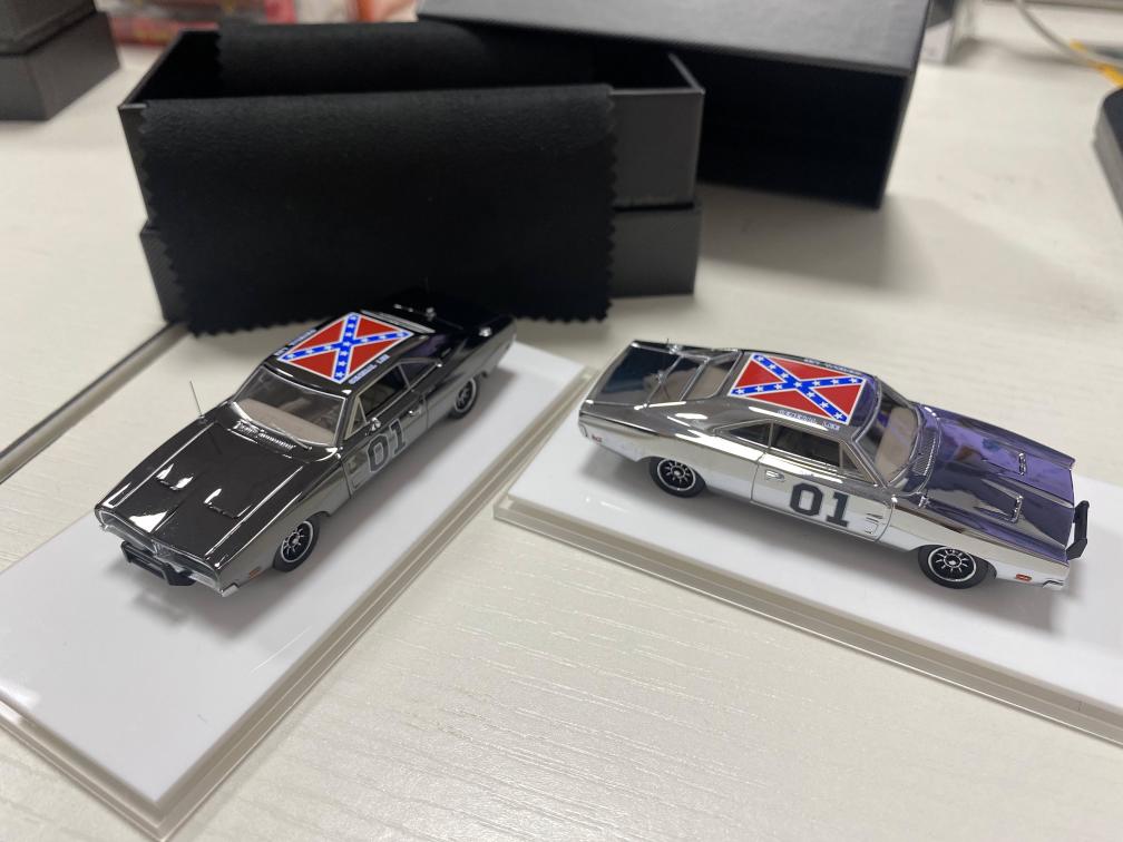 (Coming Soon) MINIFORGE 1/64 1969 Dodge Charger "General Lee" Dark Chrome Diecast Metal