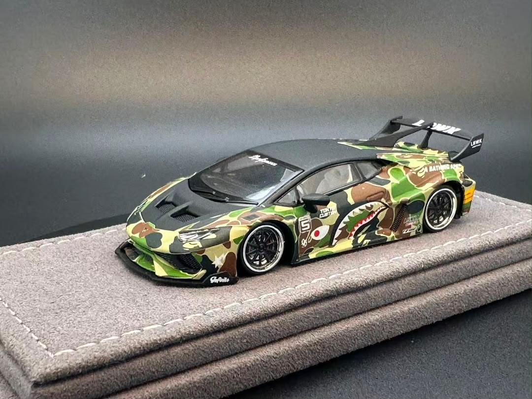 (Coming Soon) DAP 1:64 Huracan LP610 LB-Silhouette Works Widebody - Bape Camo Livery