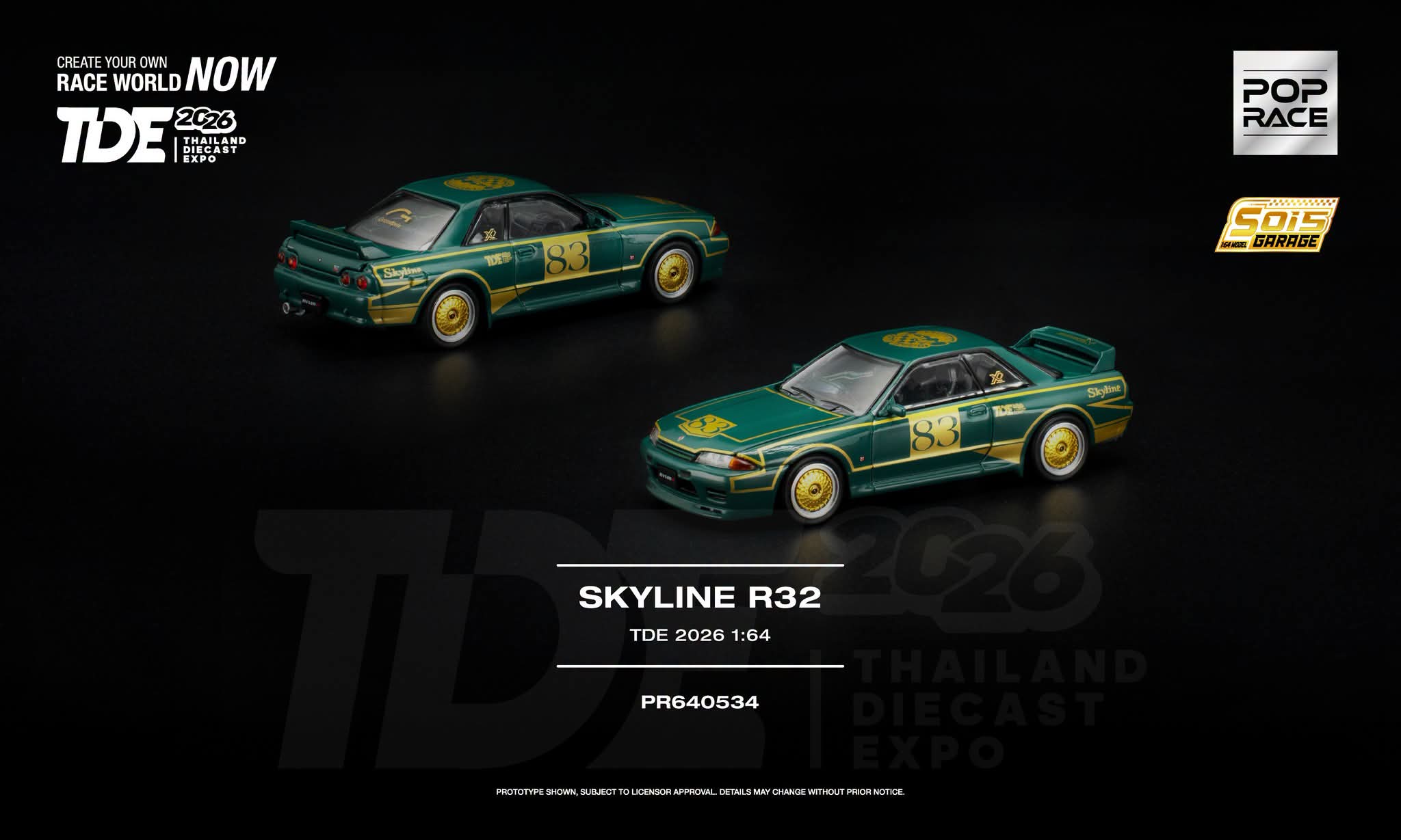 (Pre-Order) POPRACE 1:64 TDE 2026 GrandPrix R32 Skyline **DEADLINE JULY 10, 2026**