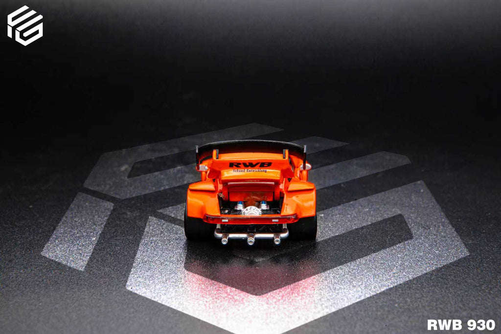 (Coming Soon) FG x TPC 1:64 Custom Edition RWB930 Full Open Diecast - Orange