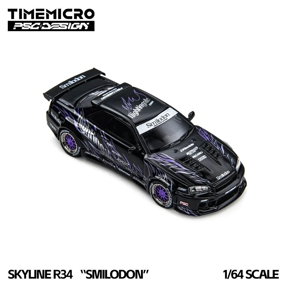 (Coming Soon) TIMEMICRO × PSC DESIGN 1:64 R34 "Tiger Tooth" Black Nightingale