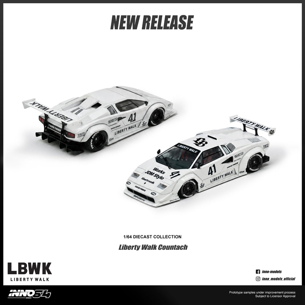 (Coming Soon) INNO64 1/64 LIBERTY WALK COUNTACH **CHASE CARS ARE RANDOMLY PACKED**