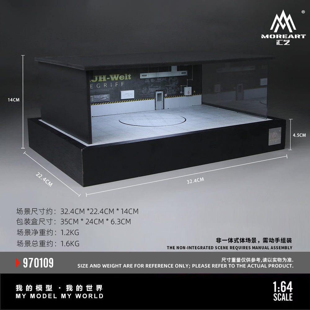 (Coming Soon) MOREART 1:64 RWB TURNTABLE SCENE