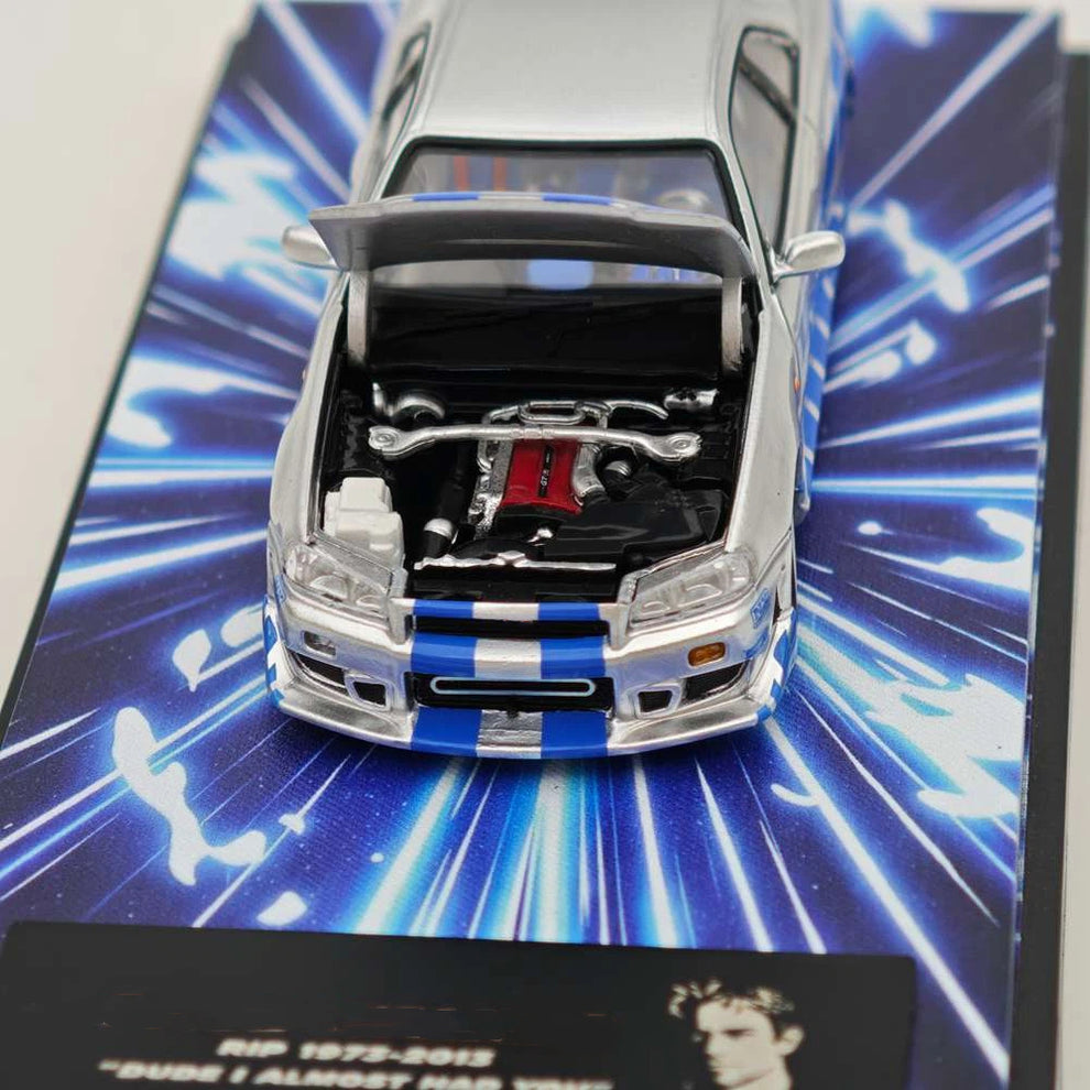 (Coming Soon) MEGAMEGA 1:64 Nissan Skyline GT-R R34 - 2 Fast 2 Furious livery