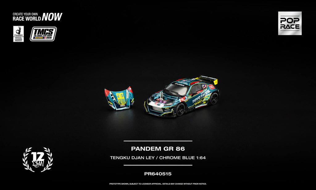 (Coming Soon) POPRACE 1/64 PANDEM GR86 TMCS Malaysia 2026 Special Edition