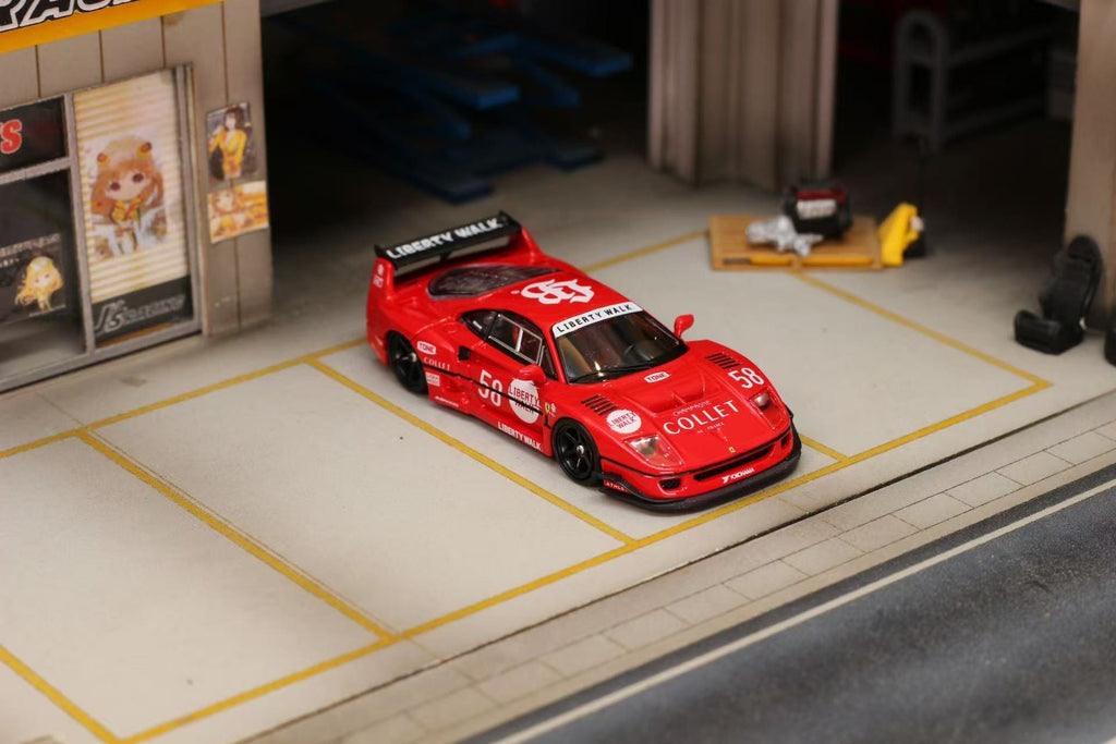 (Coming Soon) GHOST PLAYER 1/64 LBWK F40 Diecast - Red #58