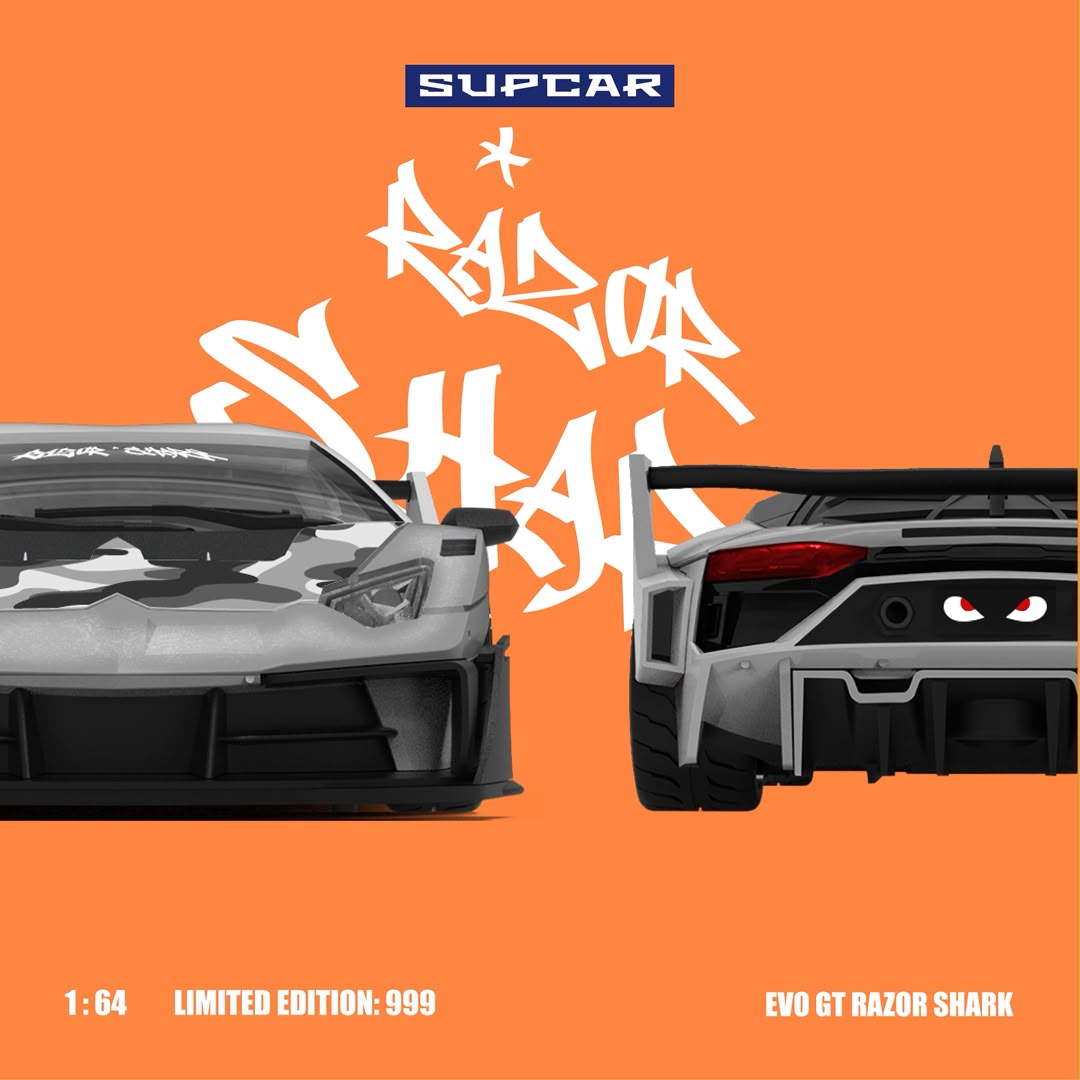 (Coming Soon) SUPCAR 1:64 Lamborghini GTEVO - Shark Livery