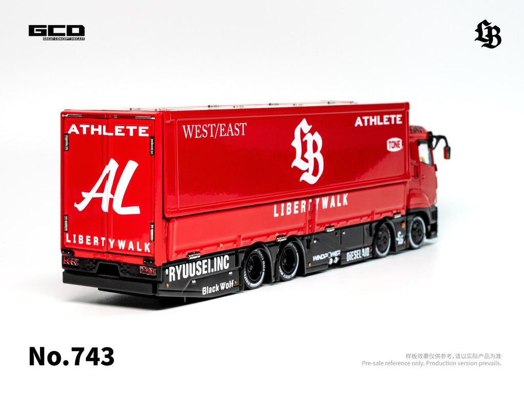 (Coming Soon)) GCD 1:64 LBWK Mitsubishi Fuso Super Great Super Silhouette -Red – Special Edition